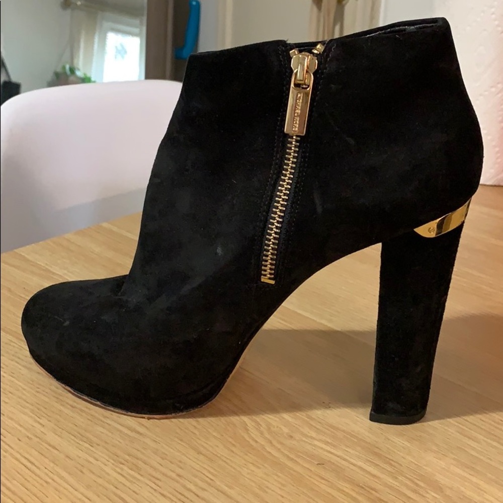 Lightly used Michael Kors heeled suede boots